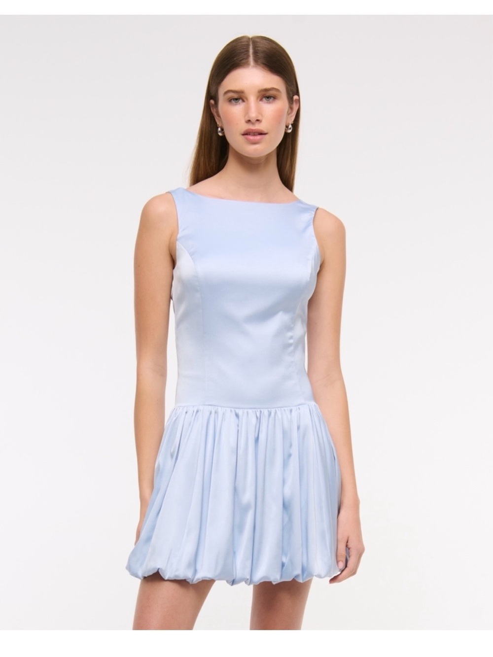 Abercrombie Light Blue Bubble Hem Dress